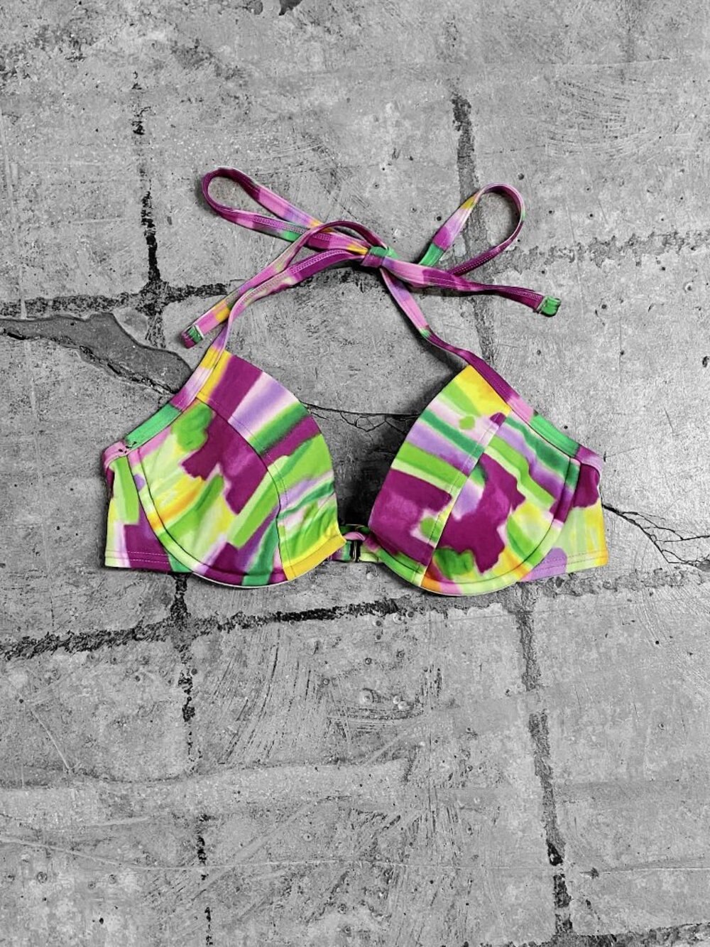 00s 2010s Scene Alt Beach Victoria's Secret Swimsuit Top Sz S/M B